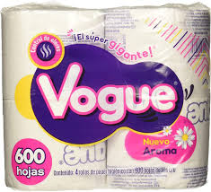PAPEL HIGIENICO VOGUE PKT 4 ROLLOS 600 HOJAS