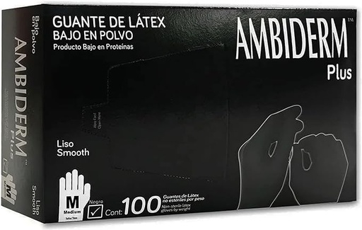 GUANTES LATEX AMBIDERM TALLA CH CAJA 100 PZAS