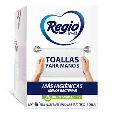 TOALLA PAPEL MANOS REGIO 160 PZAS